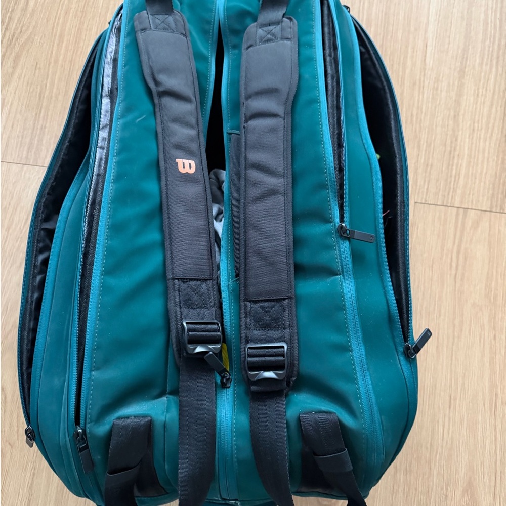 Wilson Men's women BIG Tennis 🎾 bag Backpack - Sport Travel black green🎾tennis